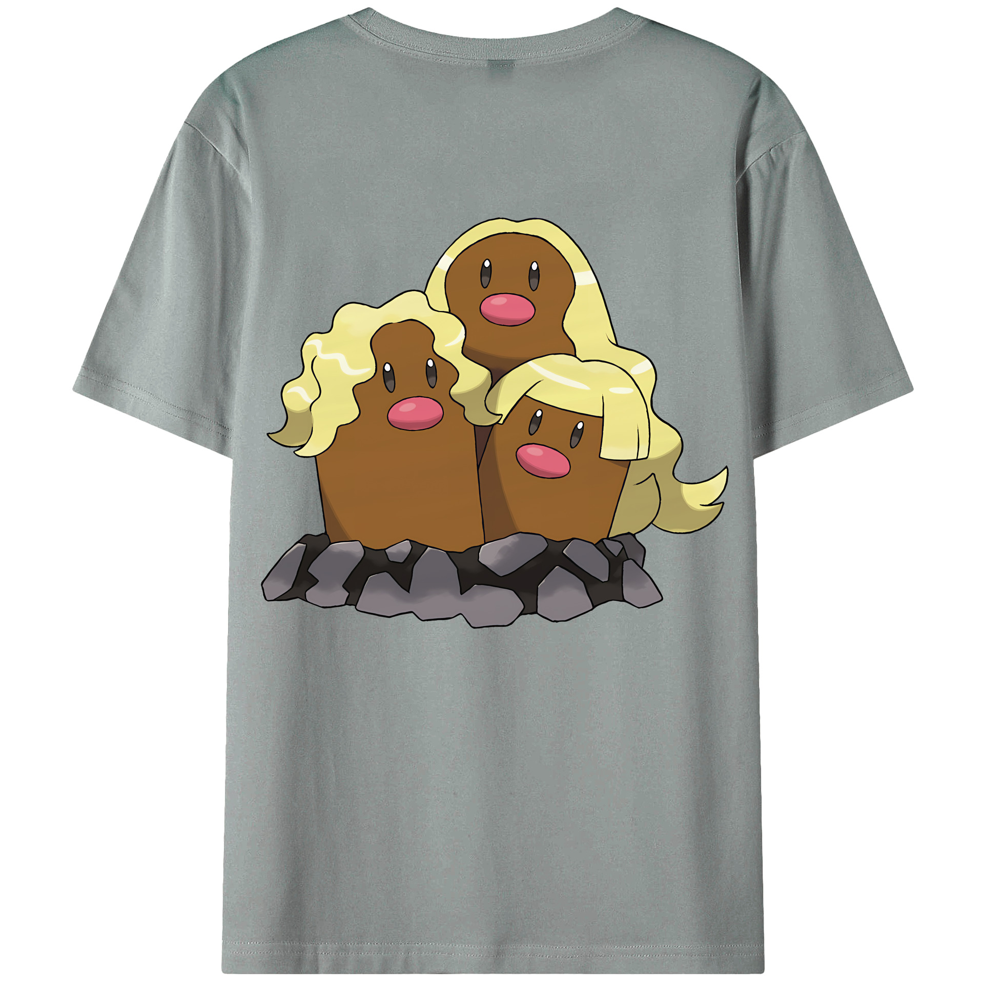 （画像用） ポケットモンスター Pokémon 綿100％ メンズ半袖Tシャツ（バックプリント） 通気性